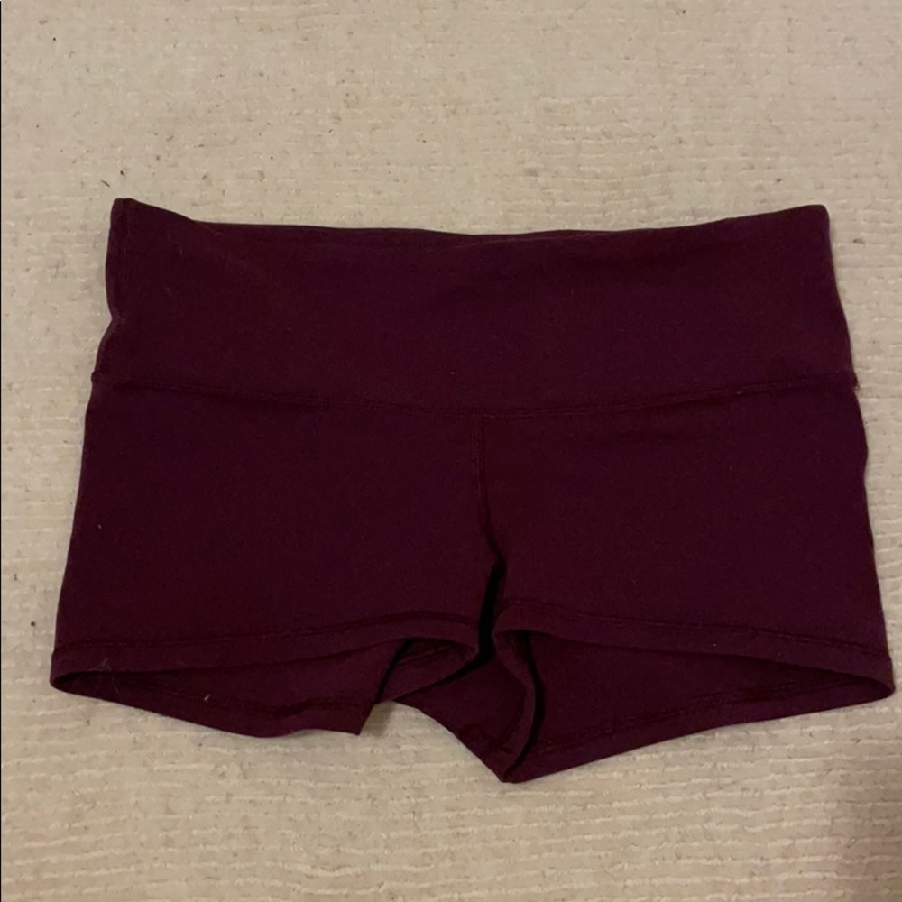 Purple lulu spandex shorts size 4